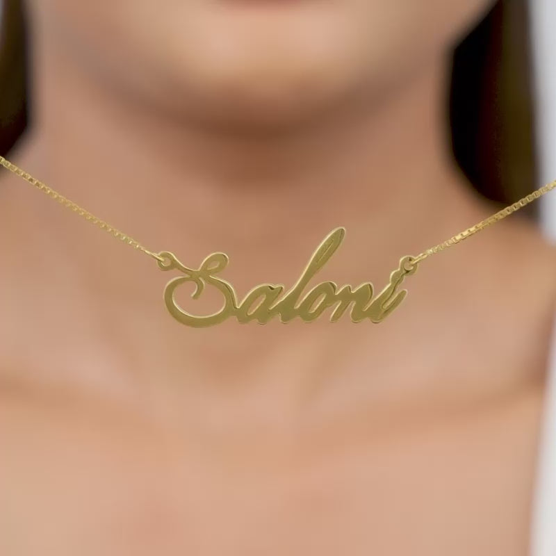 Golden Personalised Eternal Necklace GIVA Jewellery