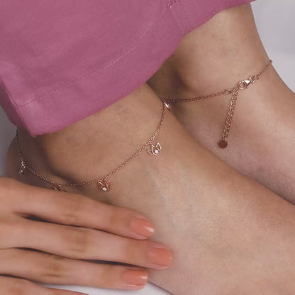 Rose Gold Sushma Kamal Anklet