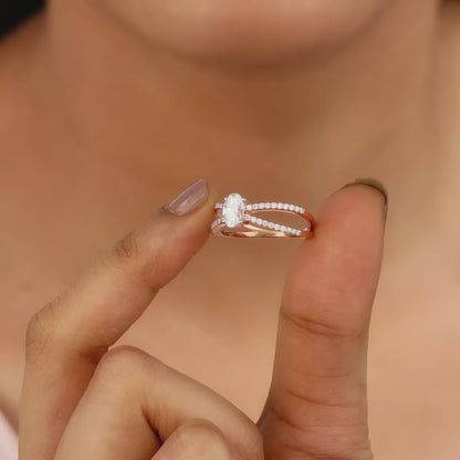 Rose Gold Dreamboat Diamond Ring