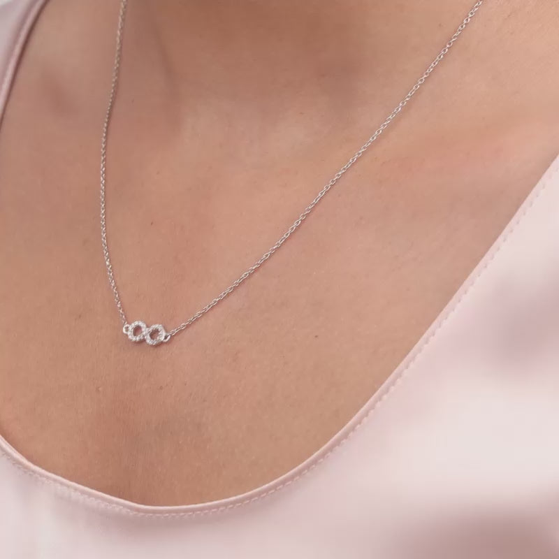 Infinity Shape Diamond Necklace - 998F0FEADTSNKWG – Feldsteins Jewelers