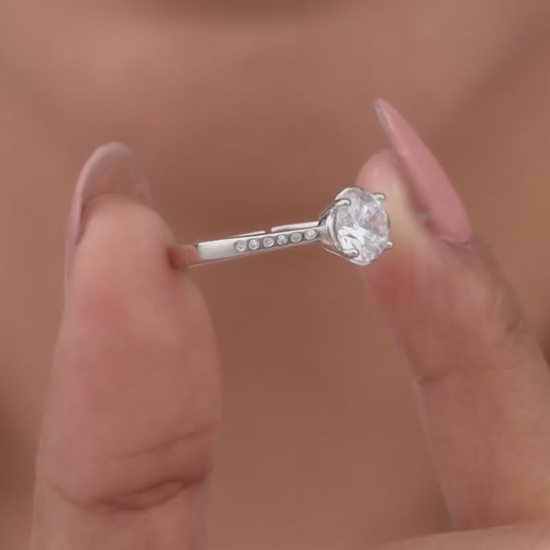 Giva silver zircon ring online