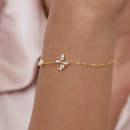 Gold Floral Magic Diamond Bracelet