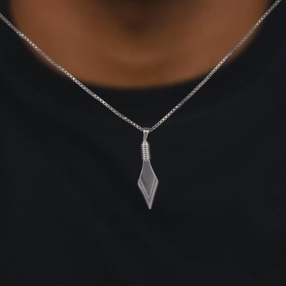 Silver Kite Pendant with Box Chain For Him