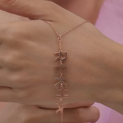 Rose Gold Personalised Name Y-necklace