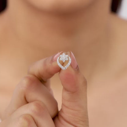 Gold Sweetheart Diamond Earrings