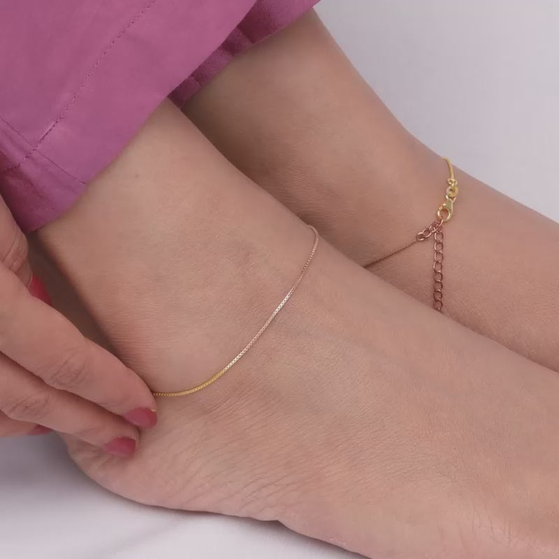Rose gold ankle chain online