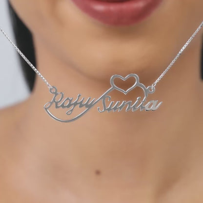 Silver Personalised Infinite Love Pendant