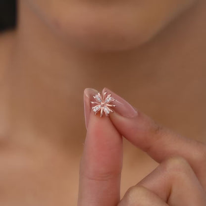 Rose Gold Floral Dreams Studs