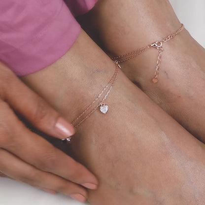 Rose Gold Charm Delight Anklet