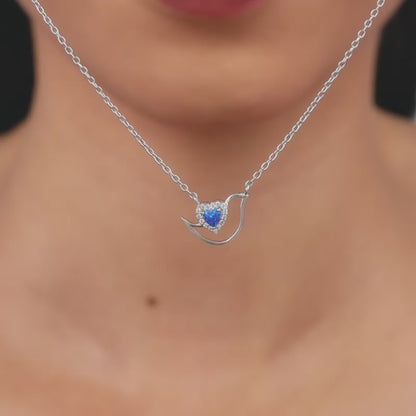 Silver Azure Reverie Necklace