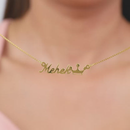 Golden Personalised Queen Necklace