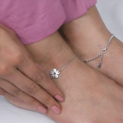 Silver Radiance Toe Anklet