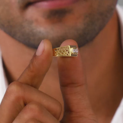 Golden Eternal Bliss Ring for Him