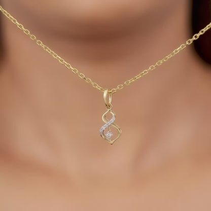 Gold Eternal Diamond Pendant