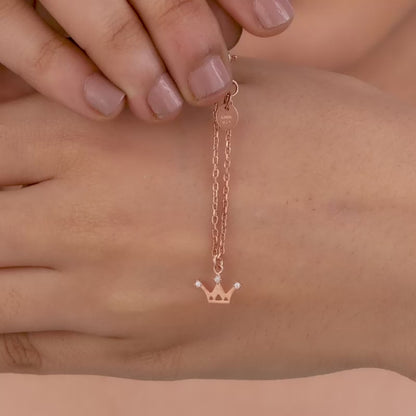 Rose Gold Crown Watch Charm