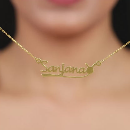 Golden Personalised Bunny Necklace