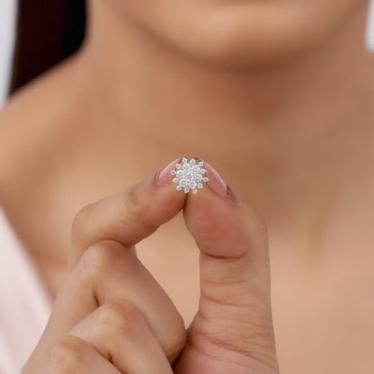 Gold Garden Bloom Diamond Studs