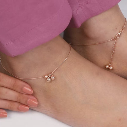 Rose Gold Jingle Anklet