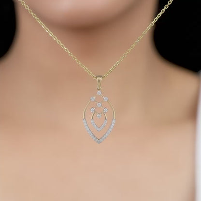 Gold Magic Drop Diamond Pendant