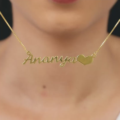 Golden Personalised Love Pendant