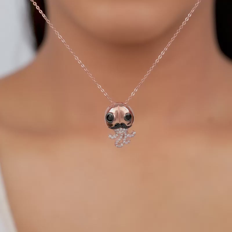 Rose Gold Octopus Pendant- Rose Gold Pendant for Women