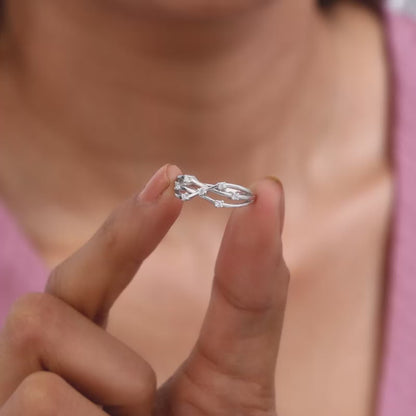 Silver Waved Ring