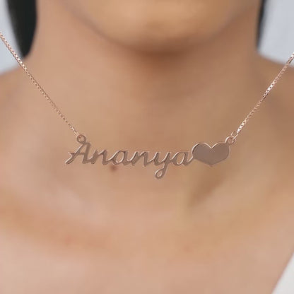 Rose Gold Personalised Love Pendant