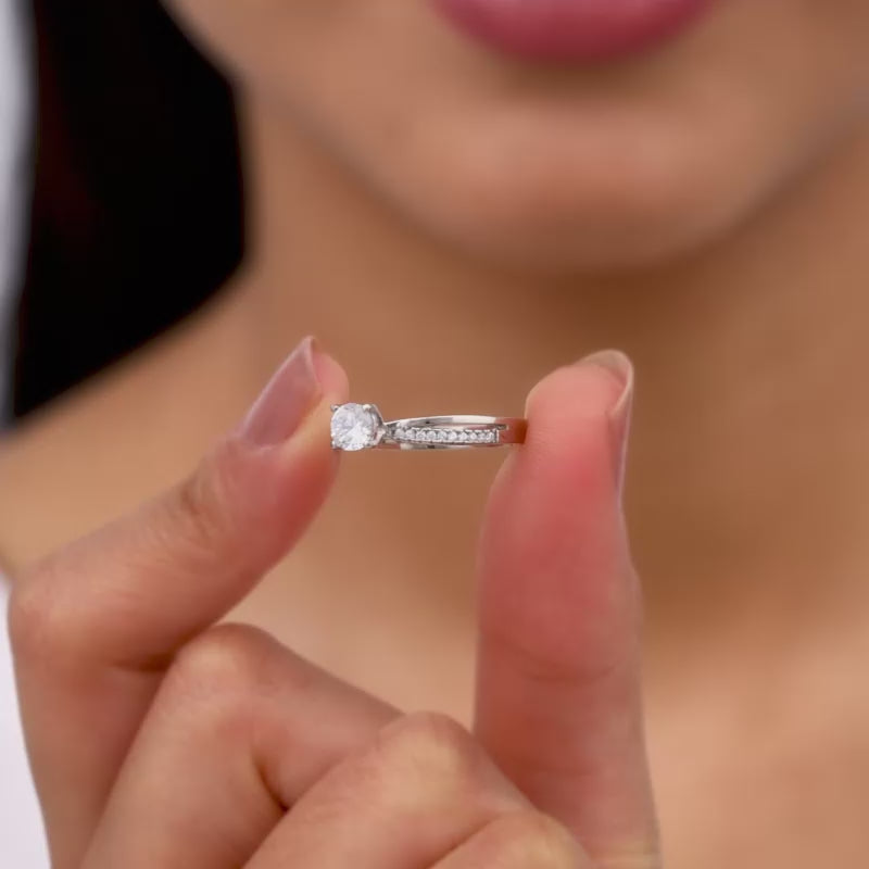 Silver Zircon Layered Ring Silver Rings GIVA Jewellery