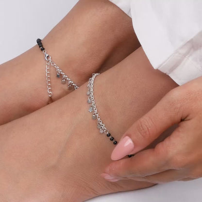 Silver Unique Vibe Anklet