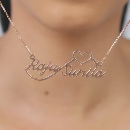 Rose Gold Personalised Infinite Love Pendant