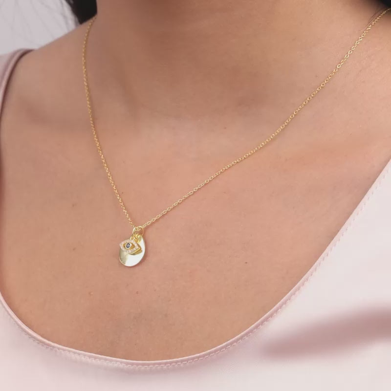 Buy Shining Jewel Gold Plated White Enamel Evil Eye Charm Pendant Necklace  for Girls, Teens & Women (SJN_197) at Amazon.in
