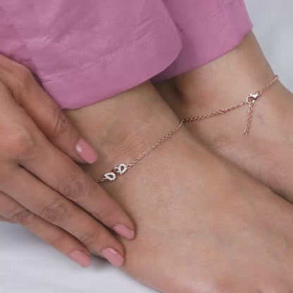 Rose Gold Soft Glimmer Anklet