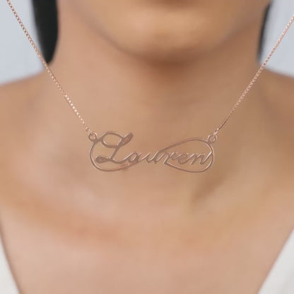 Rose Gold Personalised Infinite Promises Pendant