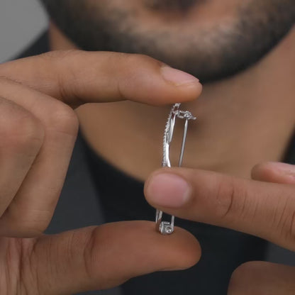 Silver Flaunting Leaf Brooch For Him