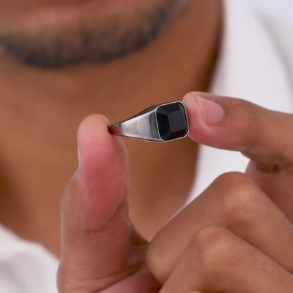 Black Rhodium Truly Bold Ring For Him