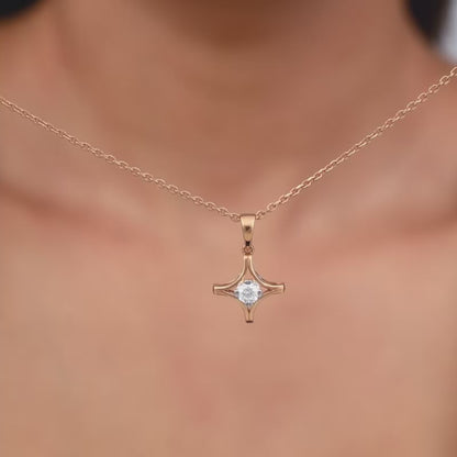 Rose Gold Lodestar Diamond Pendant