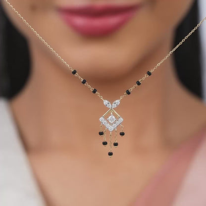 Gold Komal Diamond Mangalsutra