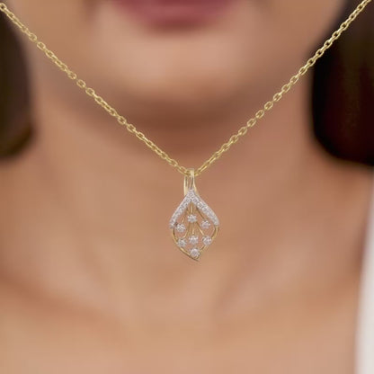 Gold Verdure Diamond Pendant