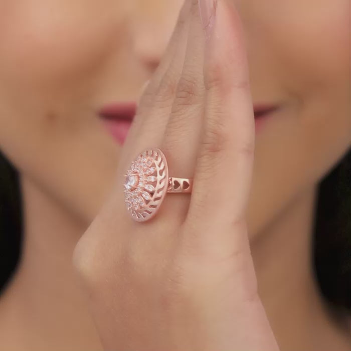 Rose gold cocktail ring store