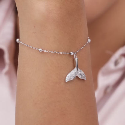 Silver Mermaid's Tail Bracelet