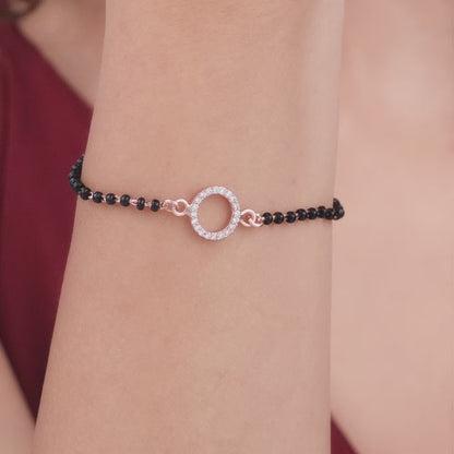 Rose Gold Circle of Life Mangalsutra Bracelet