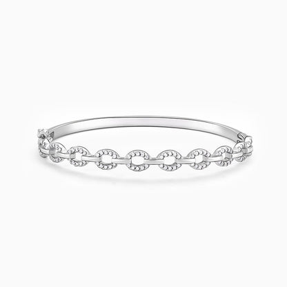 Silver Zircon Whirl Bracelet