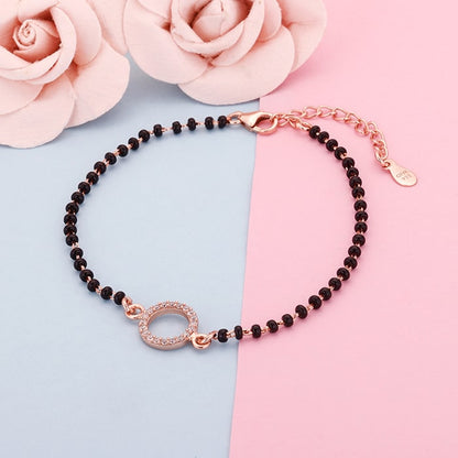 Rose Gold Circle of Life Mangalsutra Bracelet