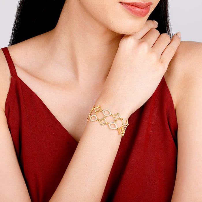 Anushka Sharma Golden Charming Bracelet