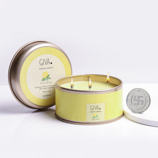 Citrus & Sage Fragrance + 5g Swastika coin