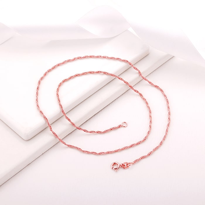 New Fashion 18K Gold Necklace Twisted Rope Shape 6MM Fashion Women Jewelry  | eBay
