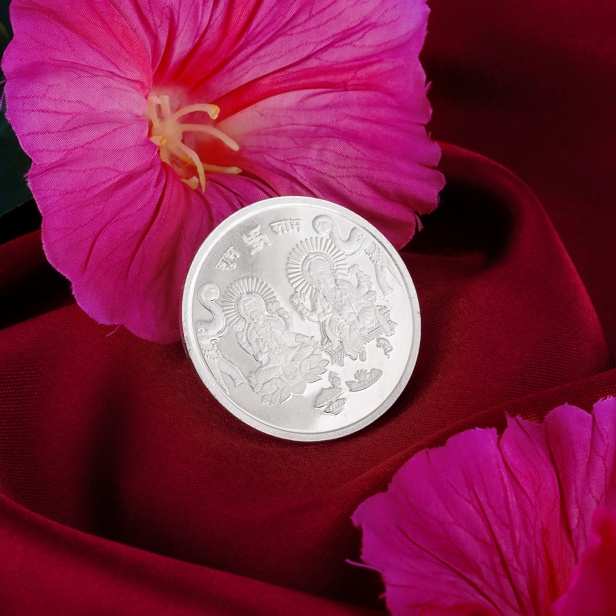 Precious Moments Personalised BIS Hallmarked New Born Baby Girl Silver Coin  Of 10 Gram in 999 Purity / Fineness by ACPL