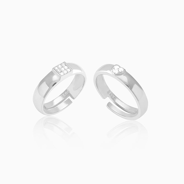 Couple Ring Set His and Hers Rings Circle Silver Couple Ring for Couples  Couple Rings for Lovers Silver Ring Adjustable Ring Birthday Couple Couple  Gift Silver - Walmart.com