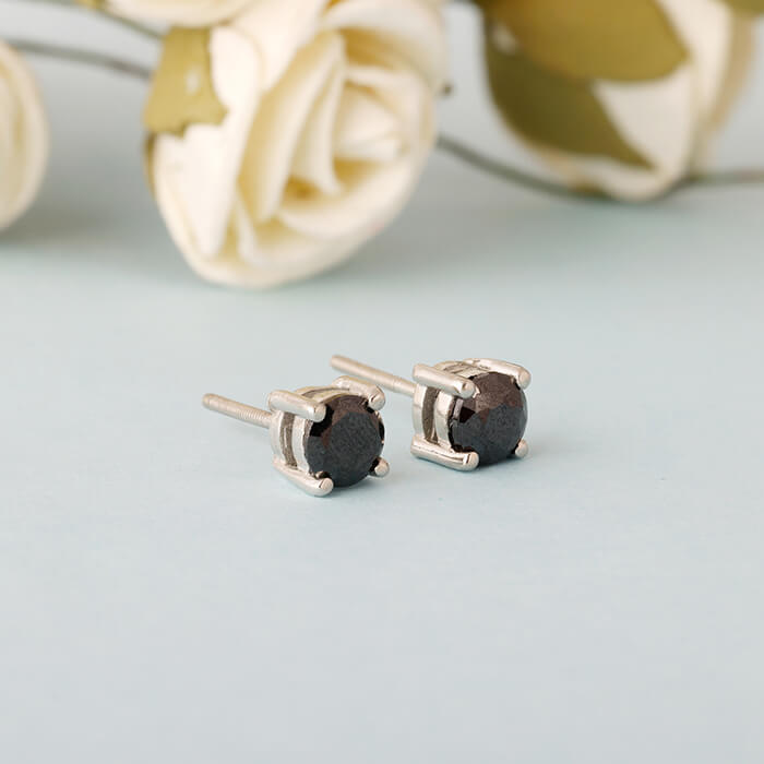 70s Vintage Onyx Silver Stud Earrings / Black Stone Studded Studs / Retro  Hipster Boho Bohemian Eclectic Simple Elegant Minimal Pierced Ears - Etsy