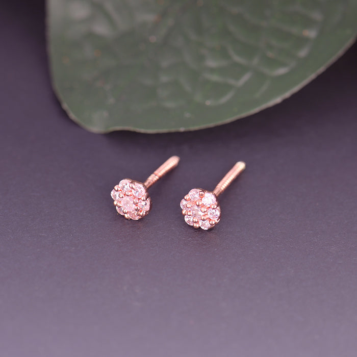 Ari Heart Rose Gold Stud Earrings in Pink Drusy | Kendra Scott